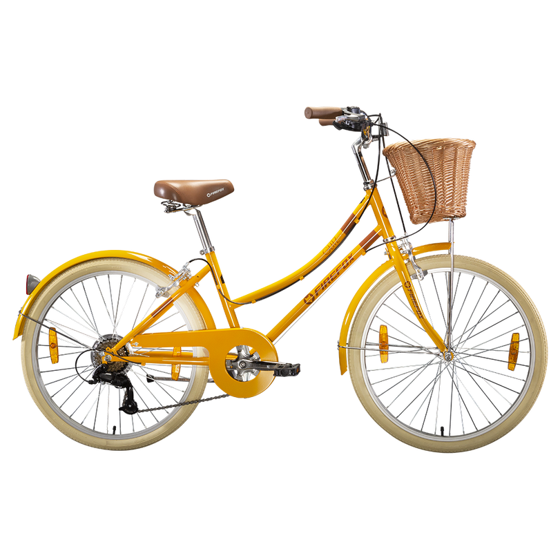 Ladies yellow bike online with basket